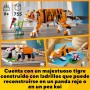 LEGO Creator 3-en-1 Tigre Majestuoso, Panda Rojo o Pez Carpa, Set de Animales de Juguete para Construir para Niños y Niñas de 9