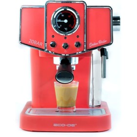 ECODE® Cafetera Express con 20 Bares de Presión y 1050 W, Vaporizador, Deposito de 1.5L, Calientatazas, Termometro, Brazo Doble