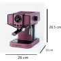 ECODE® Cafetera Express con 20 Bares de Presión y 1050 W, Vaporizador, Deposito de 1.5L, Calientatazas, Termometro, Brazo Doble