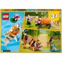 LEGO Creator 3-en-1 Tigre Majestuoso, Panda Rojo o Pez Carpa, Set de Animales de Juguete para Construir para Niños y Niñas de 9