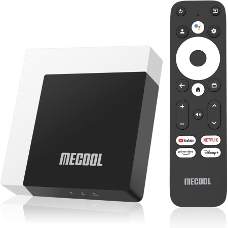 Android TV Box 11.0, MECOOL KM7 Plus Smart TV Box 4K HDR 2GB 16GB Soporte 2.4G/5.0G/BT 5.0/AV1 GTV Reproductor Multimedia de
