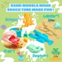 Lubibi Juguetes de Plastico para Niños, 10 Piezas, Juegos de Cubos, Palas Rastrillo Moldes de Arena, para Playa, Verano