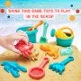 Lubibi Juguetes de Plastico para Niños, 10 Piezas, Juegos de Cubos, Palas Rastrillo Moldes de Arena, para Playa, Verano