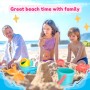 Lubibi Juguetes de Plastico para Niños, 10 Piezas, Juegos de Cubos, Palas Rastrillo Moldes de Arena, para Playa, Verano
