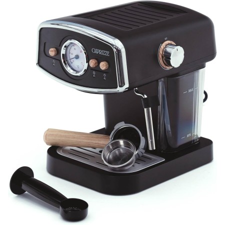 Cafetera Express Semiautomática Caprizze Kai 1050 W 15 Bares Capacidad para 5 Tazas de Café con Vaporizador Color Negro Mate