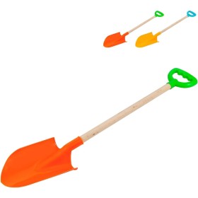 Acan Tradineur - Pala de Playa Grande de plástico con Mango de Madera, Juguete Infantil para Jugar en la Arena, Parque, jardín,
