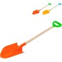 Acan Tradineur - Pala de Playa Grande de plástico con Mango de Madera, Juguete Infantil para Jugar en la Arena, Parque, jardín,