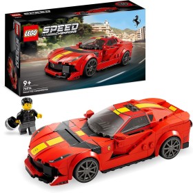 LEGO Speed Champions Ferrari 812 Competizione Maqueta de Coche para Construir, Deportivo Rojo de Juguete de Colección Edición