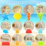 CIANBIFN 24 Piezas Juego de Juguetes de Arena para la Playa, Juego de Juguetes de Arena con Cubo Plegable, Pala, Moldes de