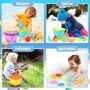 CIANBIFN 24 Piezas Juego de Juguetes de Arena para la Playa, Juego de Juguetes de Arena con Cubo Plegable, Pala, Moldes de