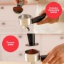 Solac Taste Slim Pro Inox - Cafetera Espresso 20 bares | 2 cacillas | Calientatazas | Calentamiento Thermoblock | Parada