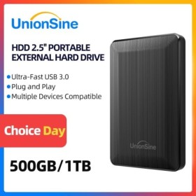 UnionSine HDD Disco duro externo portátil de 2,5" 500 GB/1 TB USB3.0 A