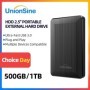 UnionSine HDD Disco duro externo portátil de 2,5" 500 GB/1 TB USB3.0 A