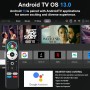 GREVA Android TV Box 11.0, 4K Android Box with Amlogic S905W2 CPU 4GB RAM 32GB ROM Dual-Band 2.4/5.8Ghz 10/100M Ethernet Support