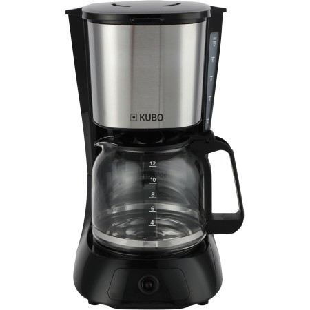 KUBO - Cafetera de Goteo - 900 W - Capacidad 1.5 Litros - Filtro Extraible - Acero Inoxidable - Autoapagado Automático