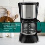 KUBO - Cafetera de Goteo - 900 W - Capacidad 1.5 Litros - Filtro Extraible - Acero Inoxidable - Autoapagado Automático