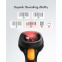 Inateck Lector de códigos de Barras Escáner Láser Inalámbrico 2.4GHz, Alcance 35 m, Automático, Rápido y Preciso, Duración en
