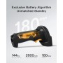 Inateck Lector de códigos de Barras Escáner Láser Inalámbrico 2.4GHz, Alcance 35 m, Automático, Rápido y Preciso, Duración en