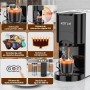KOTLIE Expreso 4 en 1 Cafetera de Capsulas 19 Bar Alta Presión Apagado Automático Depósito Cafetera de espresso/Cafetera