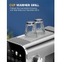 Aigostar Barista - Cafetera Espresso y Capuccino, Compatible con cápsulas y café molido, 20 Bares, Panel Táctil Digital, 1 o 2