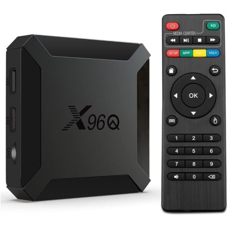 Reproductor multimedia Android 10.0/Caja de TV 4K, 2 GB RAM 16 GB ROM, Wifi de cuatro núcleos H313 de 64 bits, 4K FHD de Mou&Co