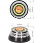 PMK GRUPO - Luz V16 Holomogada DGT [2Uds] | Luz Emergencia Coche Averia o Accidente [Visibilidad 1 Km] o Linterna con Base