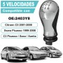Spurtar Pomos de Palanca de Cambios, 5 Marchas velocidad de Coche para Peugeot 206 207 208 307 1007 3008 para Citroen C1 C2 C3