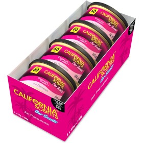 California Scents Ambientador de coche en Lata Premium - 4 Pack (Hasta 60 Días)- Fragancia Duradera de Cereza - Control de