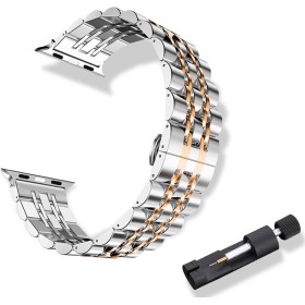 RoYiio Correa Acero Inoxidable para Apple Watch 38mm 40mm 41mm 42mm 44mm 45mm 46mm Ultra 1/2 49mm Correa de Metal para iWatch SE
