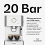 KLARSTEIN SteelPresso Touch Slim Cafetera exprés – 20 Bares, 1350W, Depósito 1,2L, Boquilla de Vapor, Pantalla Táctil, Acero