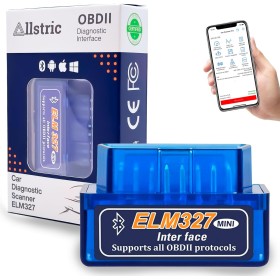 Allstric® Obd2 Diagnosis Coche Multimarca. ELM 327 Lector y Herramienta de Análisis y Diagnostico. Obd2 Bluetooth OBD Original