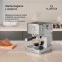 KLARSTEIN SteelPresso Touch Slim Cafetera exprés – 20 Bares, 1350W, Depósito 1,2L, Boquilla de Vapor, Pantalla Táctil, Acero