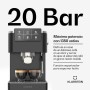 KLARSTEIN SteelPresso Touch Slim Cafetera exprés – 20 Bares, 1350W, Depósito 1,2L, Boquilla de Vapor, Pantalla Táctil, Acero