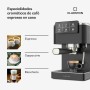 KLARSTEIN SteelPresso Touch Slim Cafetera exprés – 20 Bares, 1350W, Depósito 1,2L, Boquilla de Vapor, Pantalla Táctil, Acero