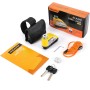 REAPP Candado Moto Disco con Alarma 110 DB, Antirrobo Moto Freno 7mm con Accesorios 1.5m Cable Recordatorio y Candado Bolsa,