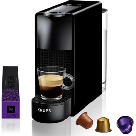Nespresso Intenso Krups Essenza Mini XN1108 - Cafetera de cápsulas 19 bares, 2 programas de café, tamaño ultracompacto y función
