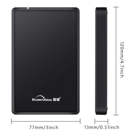 Blueendless Disco duro externo portátil HD 2,5 pulgadas 320GB 500GB 75