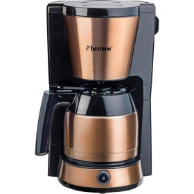 Bestron Cafetera con Jarra Termo, 8 Tazas, 900 W, Acero Inoxidable en Color Cobre