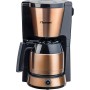 Bestron Cafetera con Jarra Termo, 8 Tazas, 900 W, Acero Inoxidable en Color Cobre