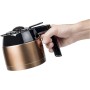 Bestron Cafetera con Jarra Termo, 8 Tazas, 900 W, Acero Inoxidable en Color Cobre