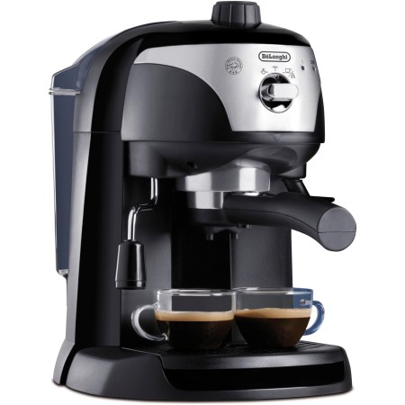 De'longhi EC201.CD.B - Cafetera de bomba tradicional (15 bar de presión, 2 tazas, café molido o filtros monodosis) negro