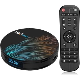 DWO EUROPE Android TV Box 11.0, HK1 MAX Smart TV Box RK3318 4GB RAM 32GB ROM USB 3.0 Ultra HD 1080P 4K HDR WiFi 2.4GHz 5.8GHz BT