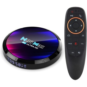 H96MAX 4GB 64GB TV Box Android, Android 13.0 TV Box RK3528 Quad-Core, Soporte 2.4G/5G Dual WiFi 6, 100M Ethernet Ultral HD 8K 6K