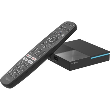 STRONG Leap-S3 Pro TV Streaming Box 4K UHD Google TV con Puerto Ethernet, Android 12, 4GB RAM + 32GB Almacenamiento, Wi-Fi 6,