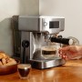 Cecotec Cafetera Express Barista Power Espresso 20 Barista Mini. 1465 W, 20 Bares, Manometro y ThermoblocK, Vaporizador