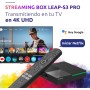 STRONG Leap-S3 Pro TV Streaming Box 4K UHD Google TV con Puerto Ethernet, Android 12, 4GB RAM + 32GB Almacenamiento, Wi-Fi 6,