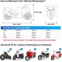 Favoto Funda para Moto Cubierta de Moto Oxford Impermeable Protectora a Prueba de Sol Lluvia Polvo Viento Nieve Excremento de
