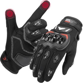 KEMIMOTO Guantes Moto Verano, Resistencia al Impacto, Deportivos Protectores y Transpirables Hombres y Mujeres, Palma