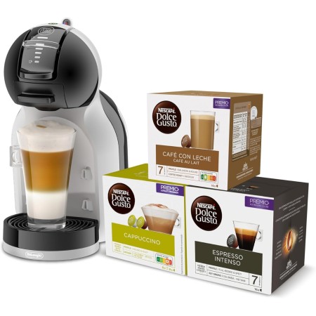 NESCAFÉ DOLCE GUSTO Mini Me Máquina de Café de Cápsulas para Café Espresso con 3 packs de café, EDG155.BG, 0,8 L, Color Negro,
