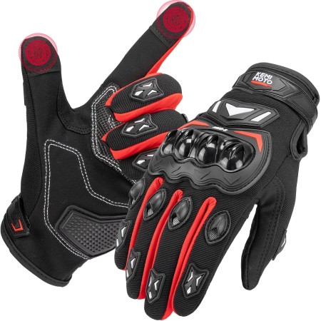 KEMIMOTO Guantes Moto Verano, Resistencia al Impacto, Deportivos Protectores y Transpirables Hombres y Mujeres, Palma